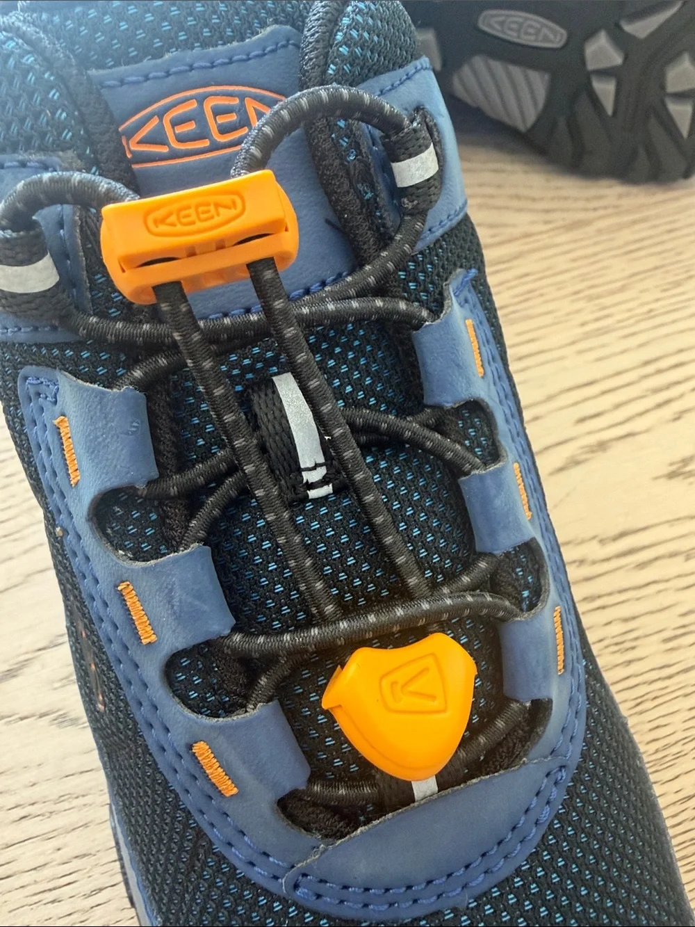 KEEN Kids Targhee Sport Vent Hiking Shoes Blue Orange Size 3 NEW